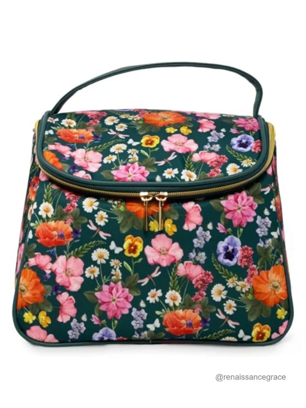 Insulated Lunch Tote Bag with Full Zip Closure, Polyester, Spacious